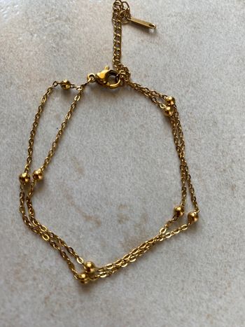 Bracelet femme doré perles