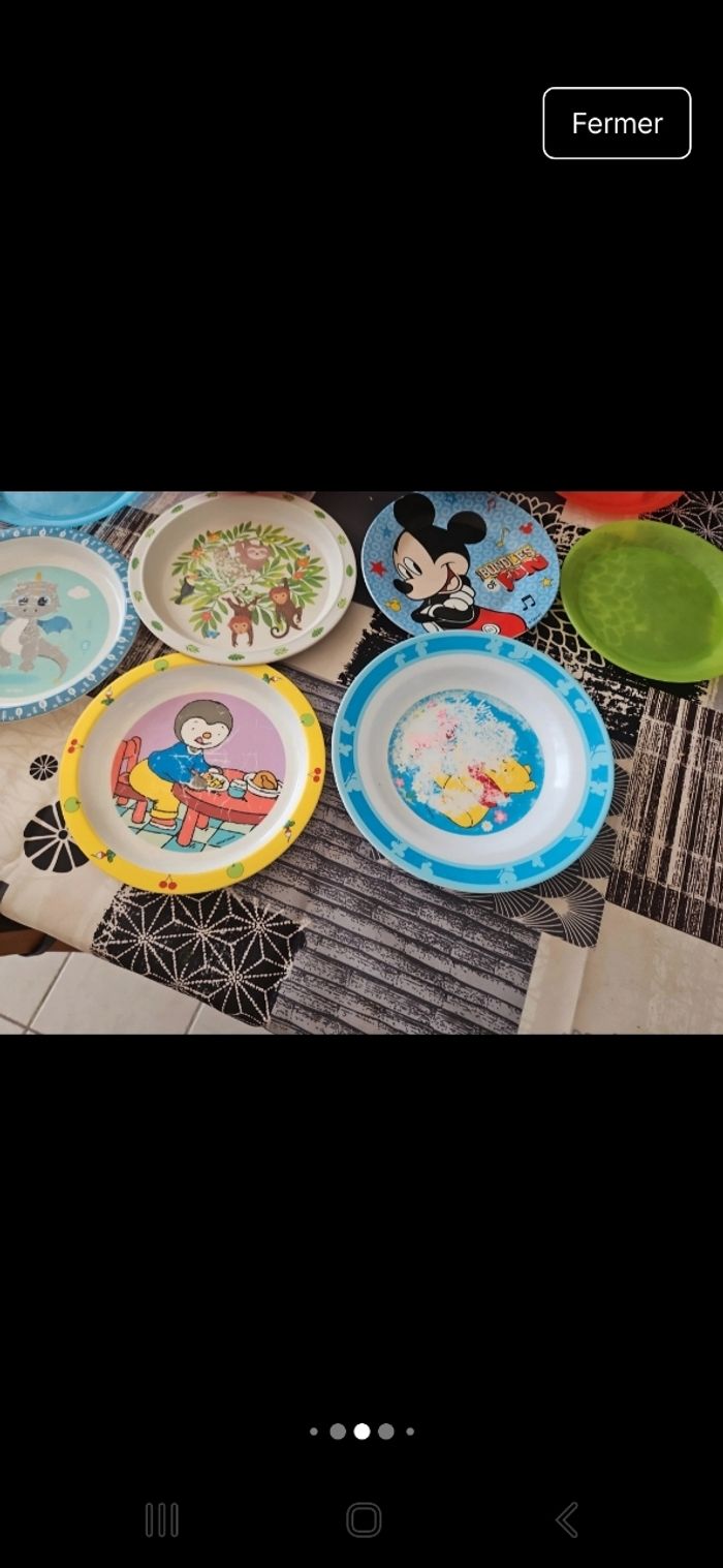 Lot assiettes enfant - photo numéro 3