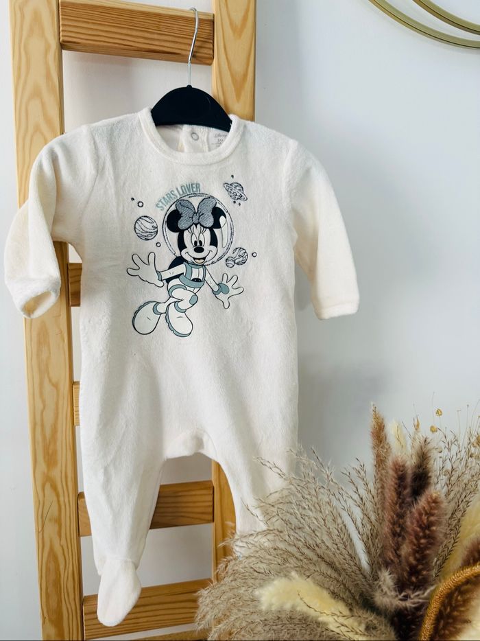 Grenouillère bébé fille crème Minnie Disney 3 mois - photo numéro 2