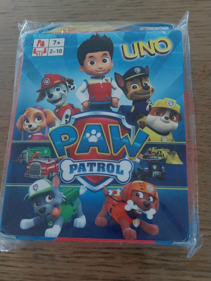 Jeu de cartes uno pat patrouille neuf