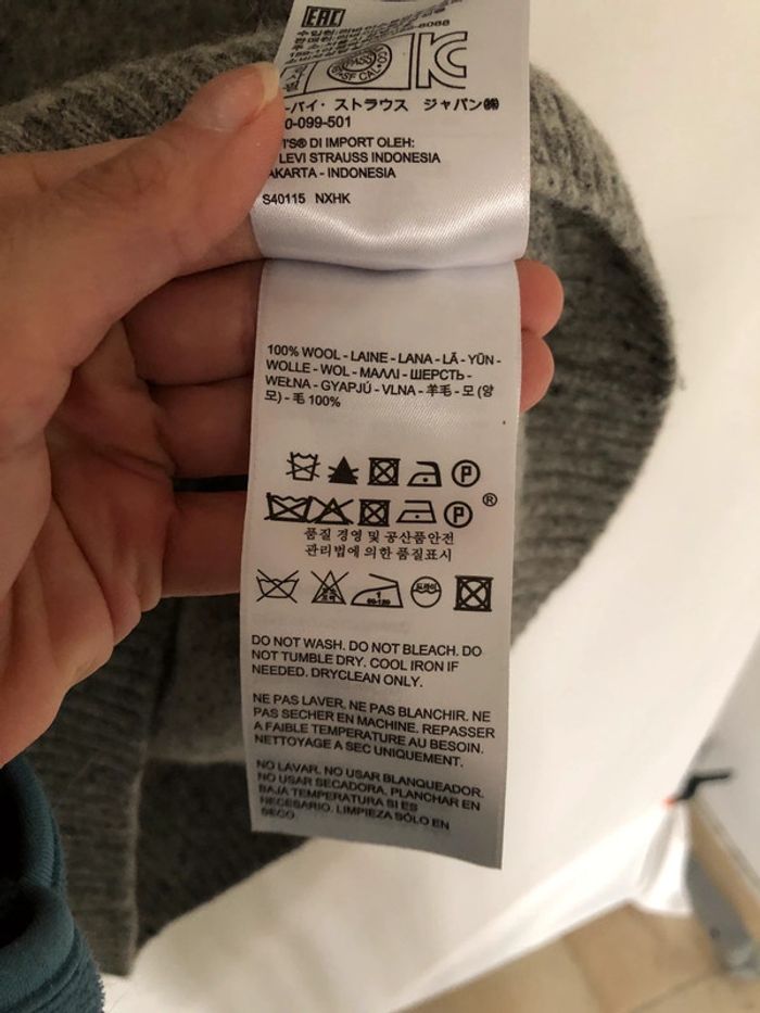 Pull à col ras en laine gris chiné Levi’s taille S / 36 38 très bon état - photo numéro 15