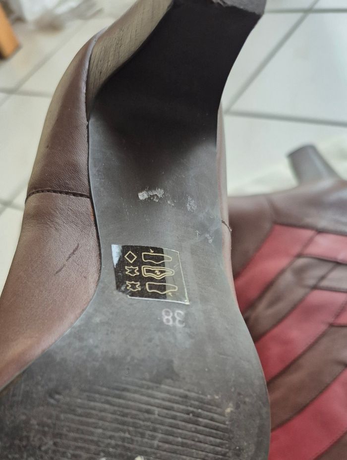 Bottes style vintage tout  cuir eram T.38 - photo numéro 5