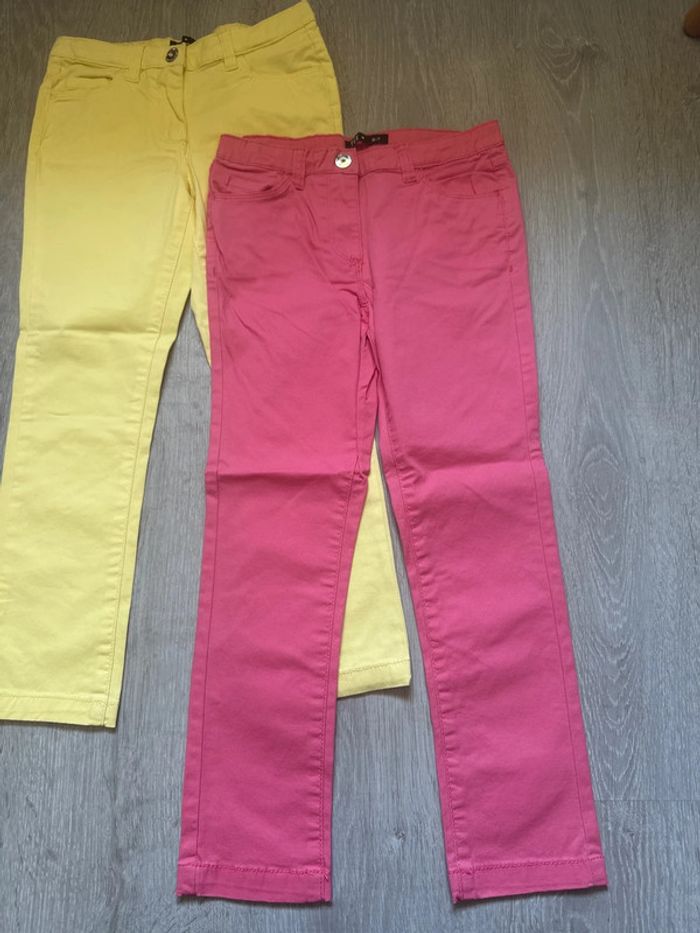 Lot de 2 pantalon fille 6-7 ans tex - photo numéro 2