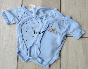 Lot de 2 bodies 1 mois
