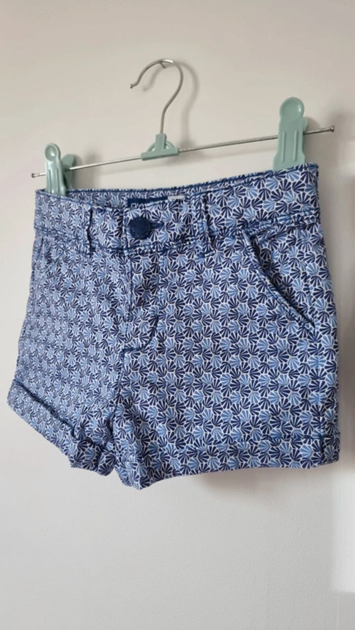 Short bleu okaidi chino taille 4ans neuf ceinture ajustable