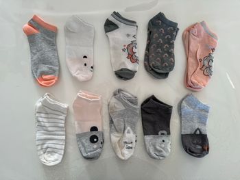 Lit 10 paires socquettes 
