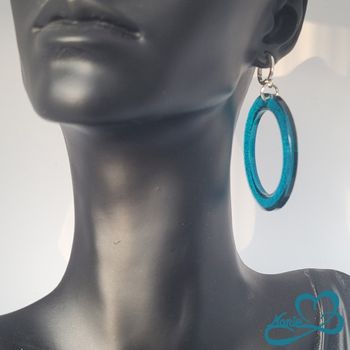 Boucles d'oreilles Bleues