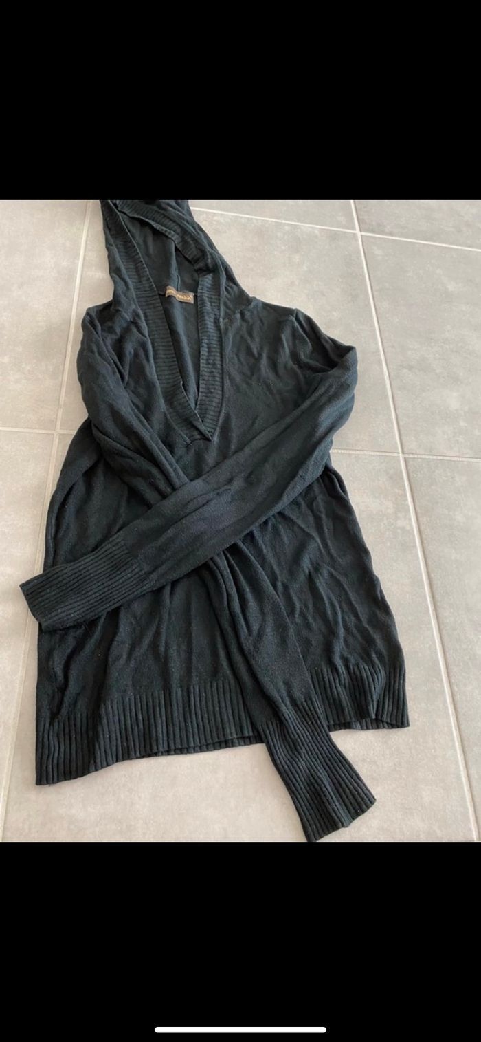 Pull col V à capuche - photo numéro 5