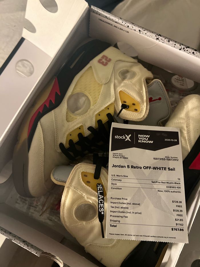 Jordan 5 Off White - photo numéro 6