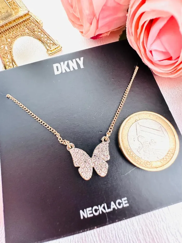 🦋Collier zinc papillon DKNY doré – Authentique & raffiné - photo numéro 11