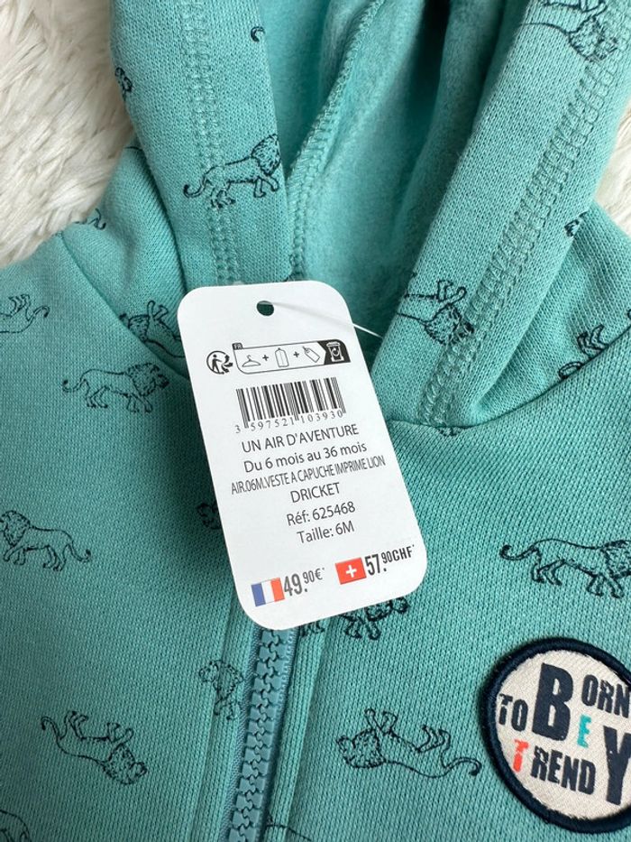 🩵 Gilet zippé Marèse – Taille 6 mois - photo numéro 3