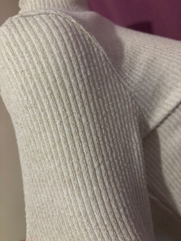 Pull beige effet côtelé, Kiabi, taille M / 38 - photo numéro 6