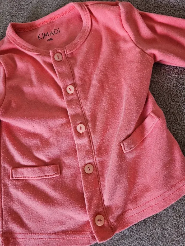Gilet, veste kiamdi rose 18 mois - photo numéro 2