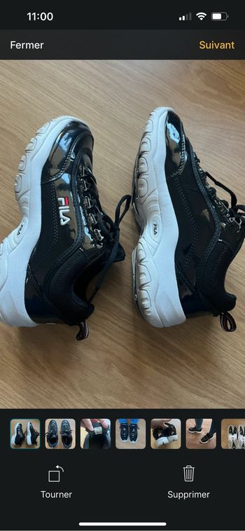 Baskets Fila noires vernies