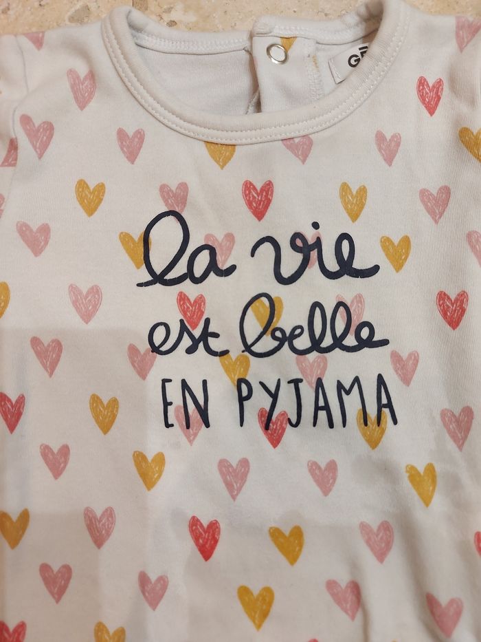 Pyjama 2 pièces fille 12 mois - photo numéro 2