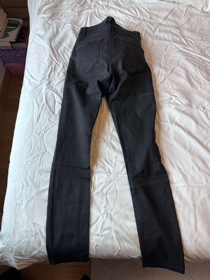 Jean / legging push up avec rembourrage amovible fesse Calzedonia taille S Gris foncé / noir - photo numéro 4