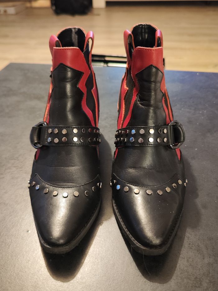 Bottines cuirs originales - photo numéro 2