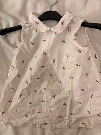 Blouse/Robe sans manches à fleurs Tétine - 2 ans