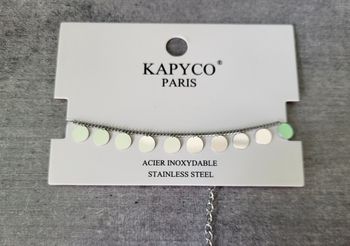 Bracelet en acier inoxydable couleur argent, neuf 