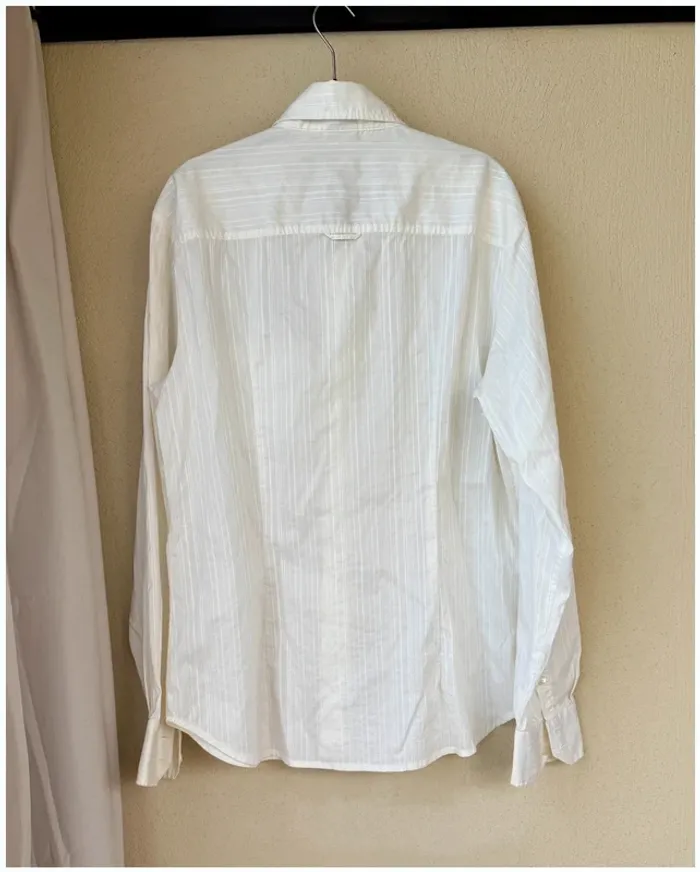 Chemise Dolce & Gabbana blanche à rayures L très bon état - photo numéro 6