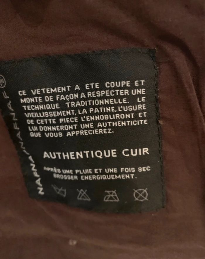 Veste cuir marron femme taille 36 Naf Naf - photo numéro 4