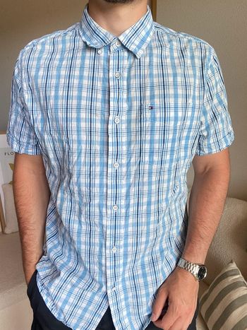 Chemise à manches courtes - taille L - bleu - Tommy Hilfiger 👔
