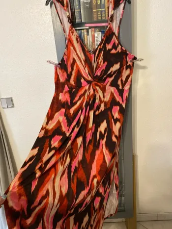 superbe robe longue été rose M&S mode 2XL = 52 ou 3XL = 54 neuve