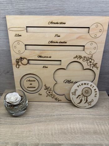 Planche gabarit attache tétine