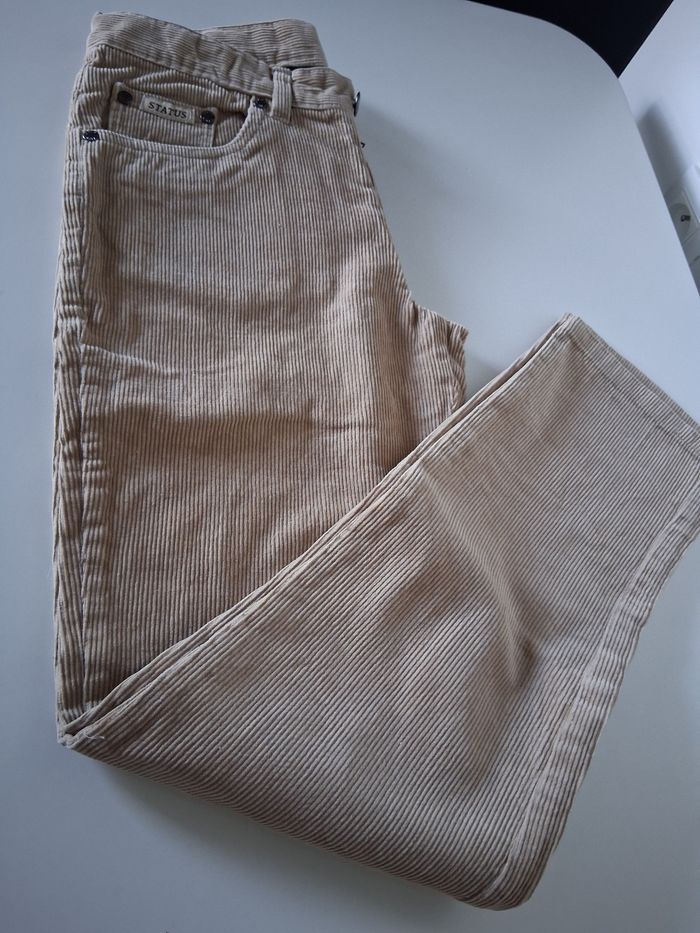 Pantalon velour beige enfant - photo numéro 3