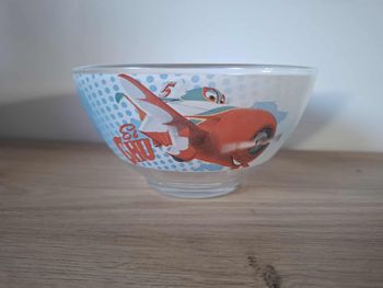 Lot de 2 bols planes en verre