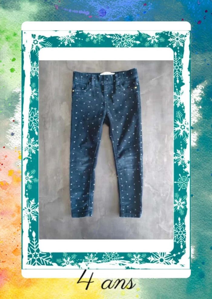pantalon Bleu marine avec des étoiles / 4 ans