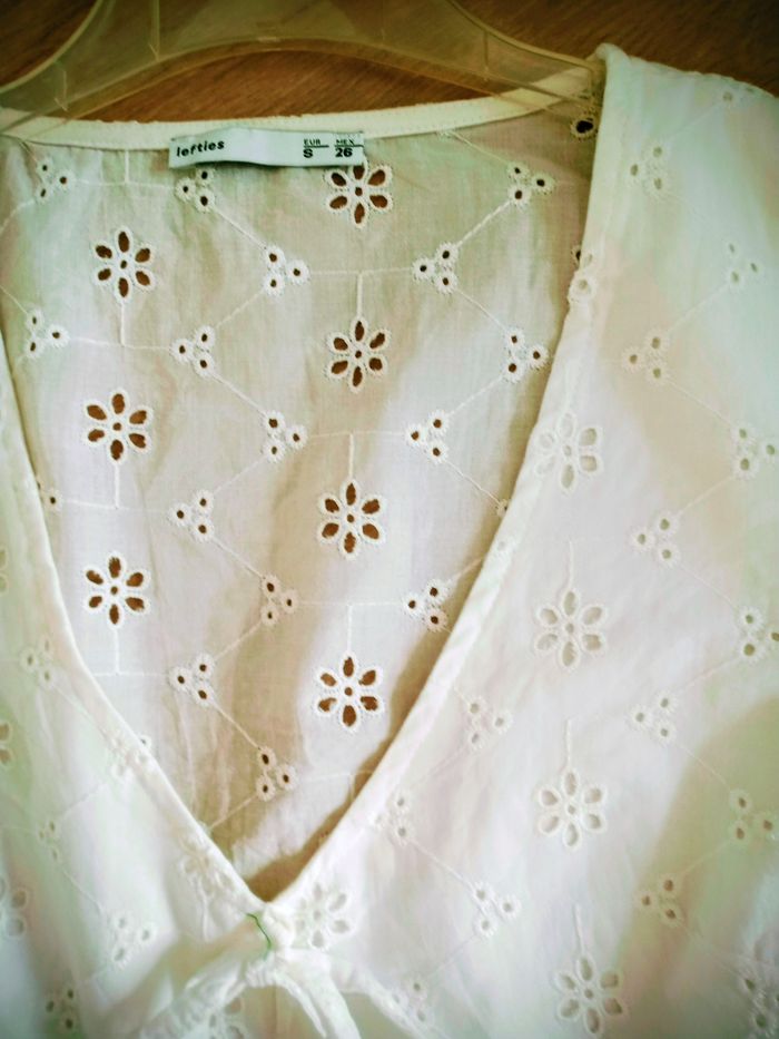 Blouse blanche coton Lefties - photo numéro 5
