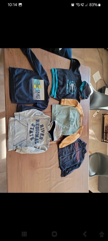 Lot de 5 sweats garçon 8 ans