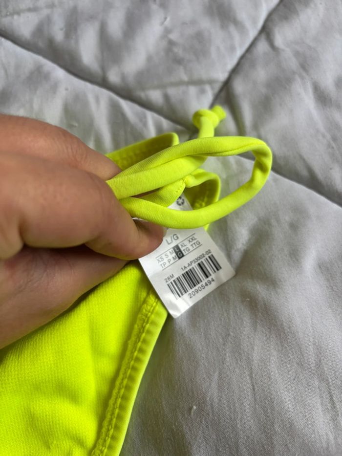 Lot 2 bas de maillots de bain bikini blanc jaune fluo Ardene taille L/40 neuf - photo numéro 5