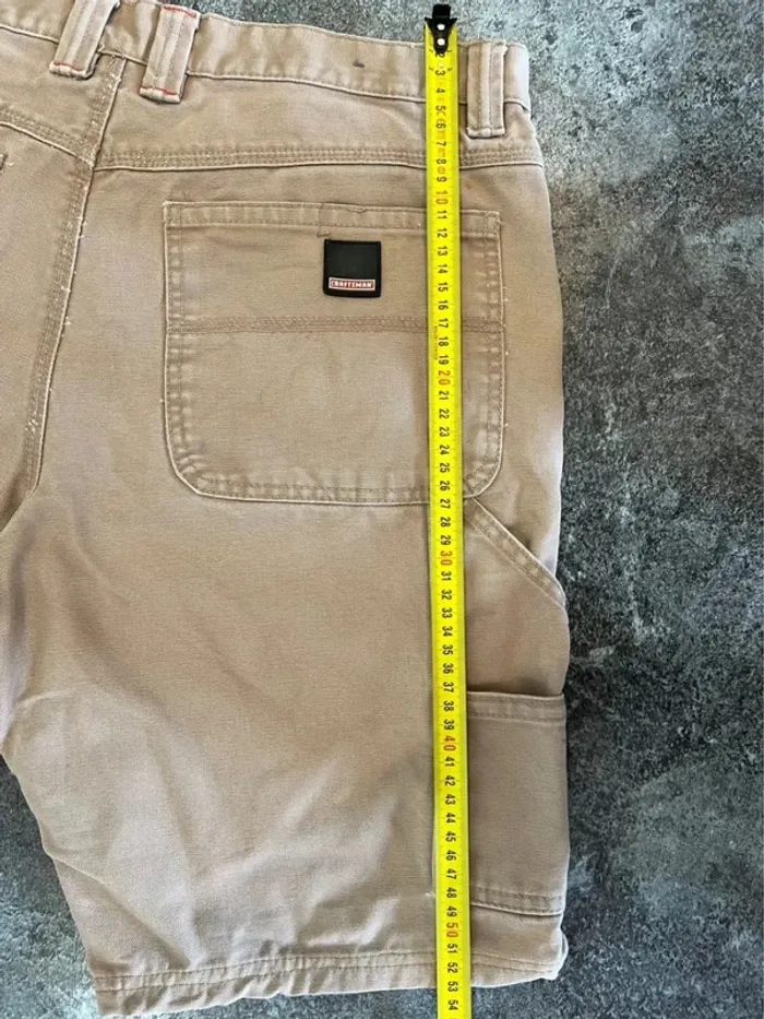 Short workwear beige homme Craftsman 34x30 Pantaloncini carpentiere uomo Zimmermannsshorts Herren - photo numéro 5
