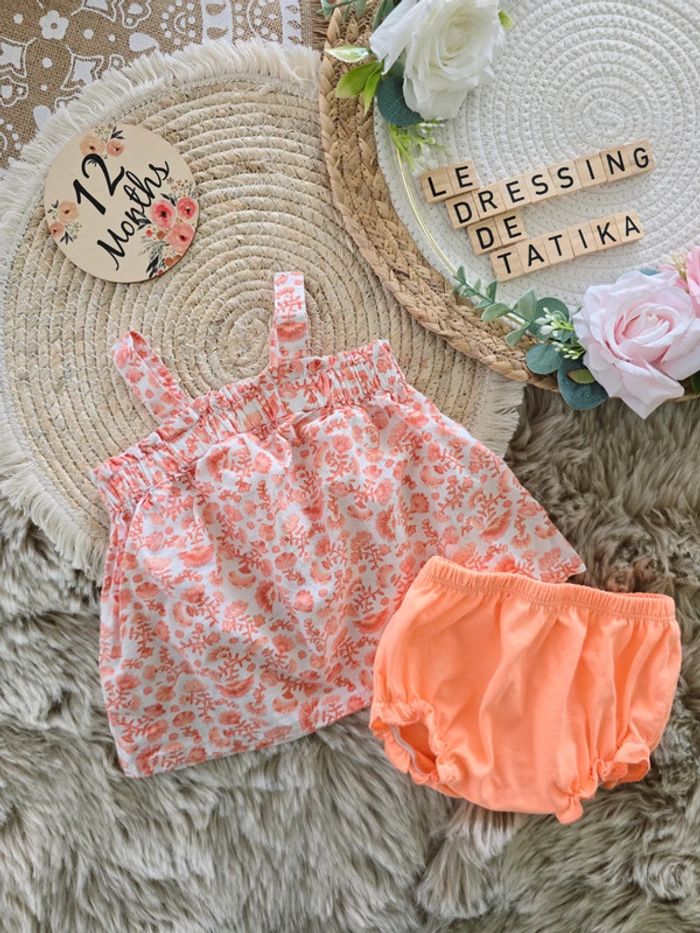 Ensemble été bloomer top 12mois fille