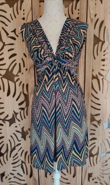 Robe fluide imprimée T38/40 Venca
