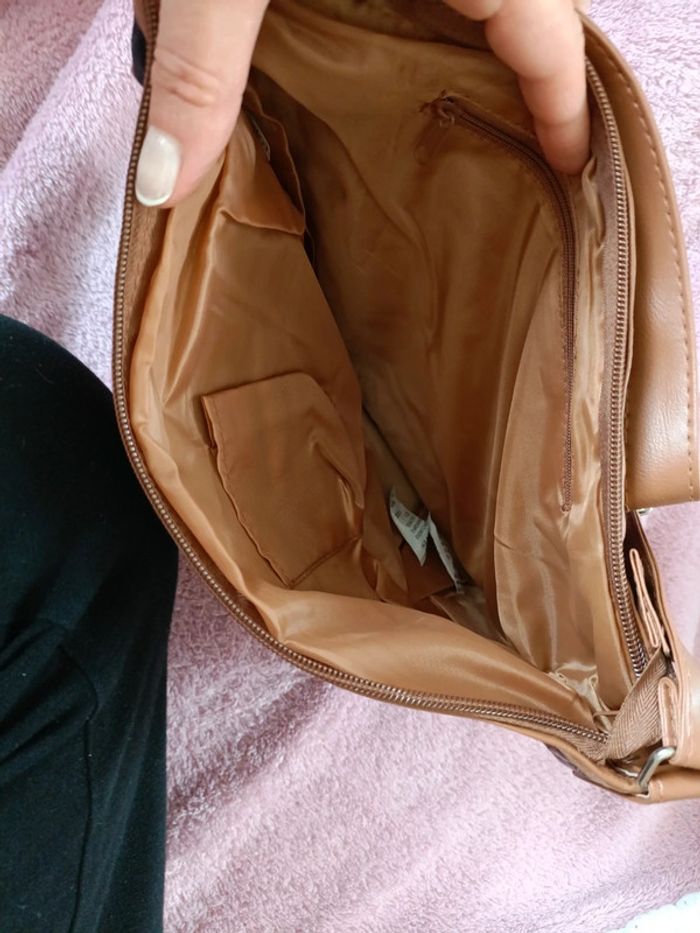Sac à main patchwork marron - photo numéro 2