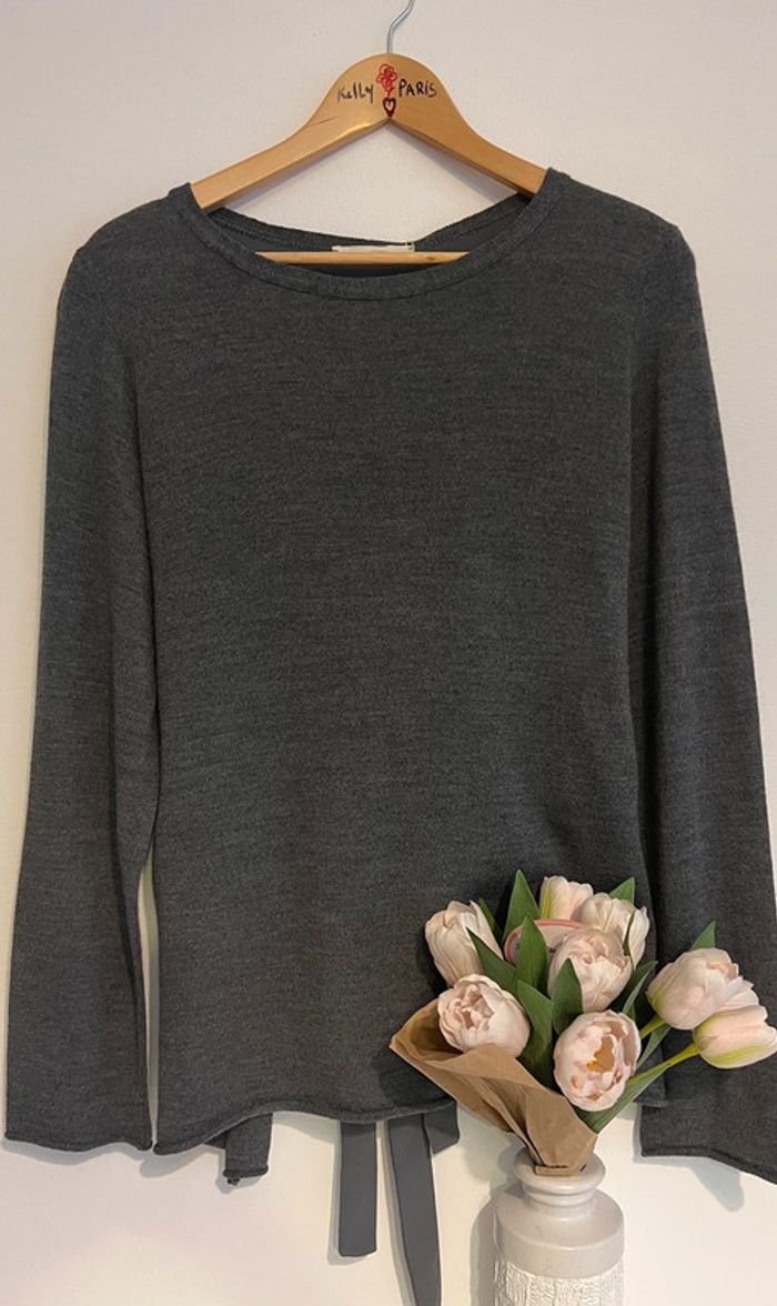 Pull gris bi-matière 🤍🤍 - photo numéro 14