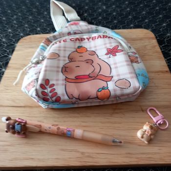Sac bandoulière Capybara et ses accessoires
