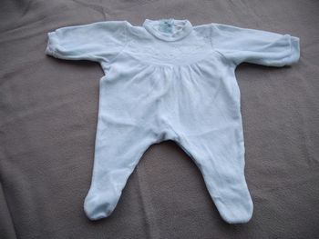Pyjama bleu 1 mois garçon manches longues