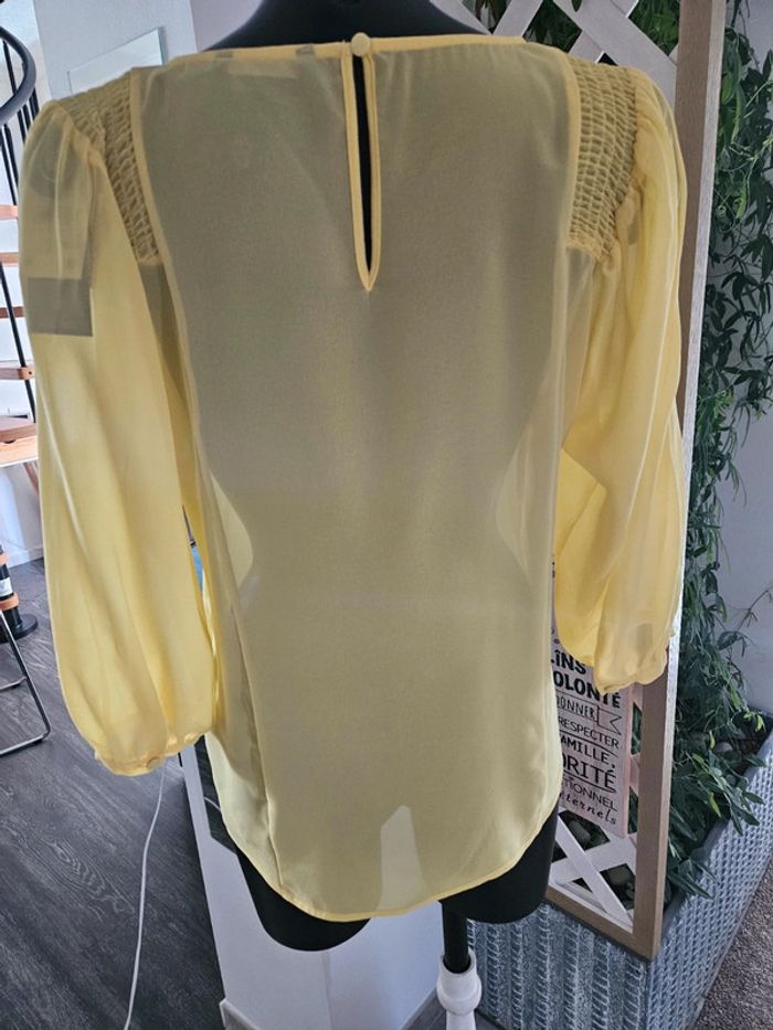Yessica blouse jaune en voile taille 38 - photo numéro 6