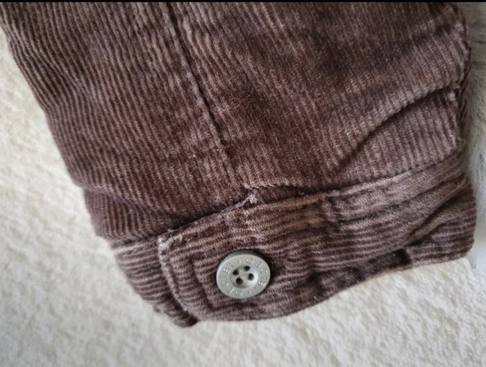 Manteau à capuche en velours marron Obaïbi 12 mois - photo numéro 6
