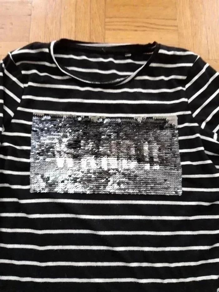 pull marinière sequin 6 ans - photo numéro 2