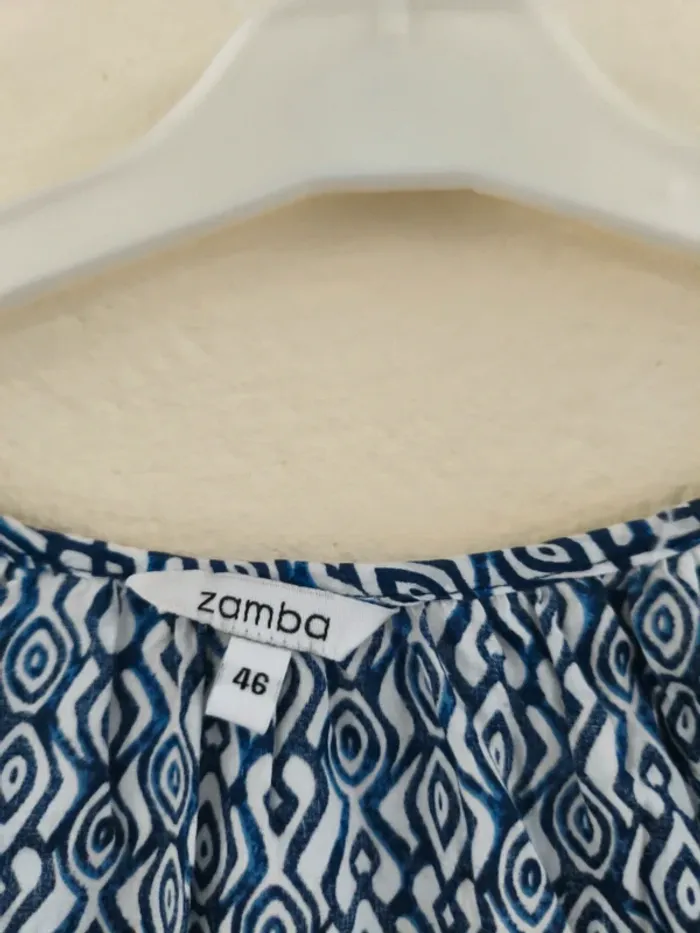 Blouse bleue - Zamba - taille 46 - photo numéro 4