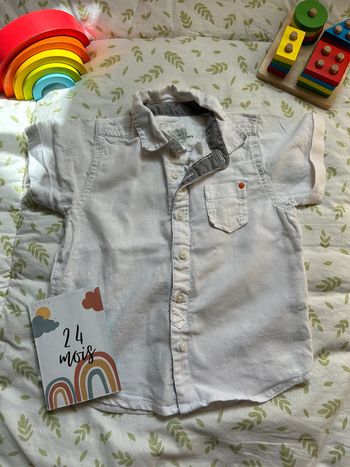 chemise manches courtes blanc YCC 2 ans