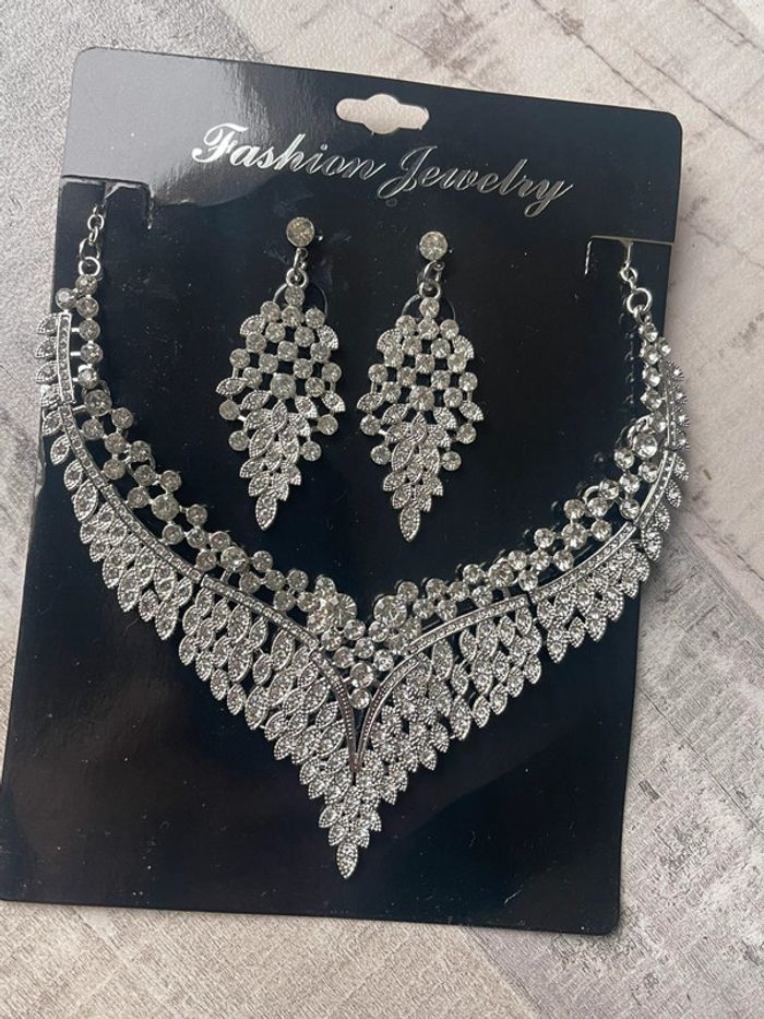 Parure en argent et zirconium