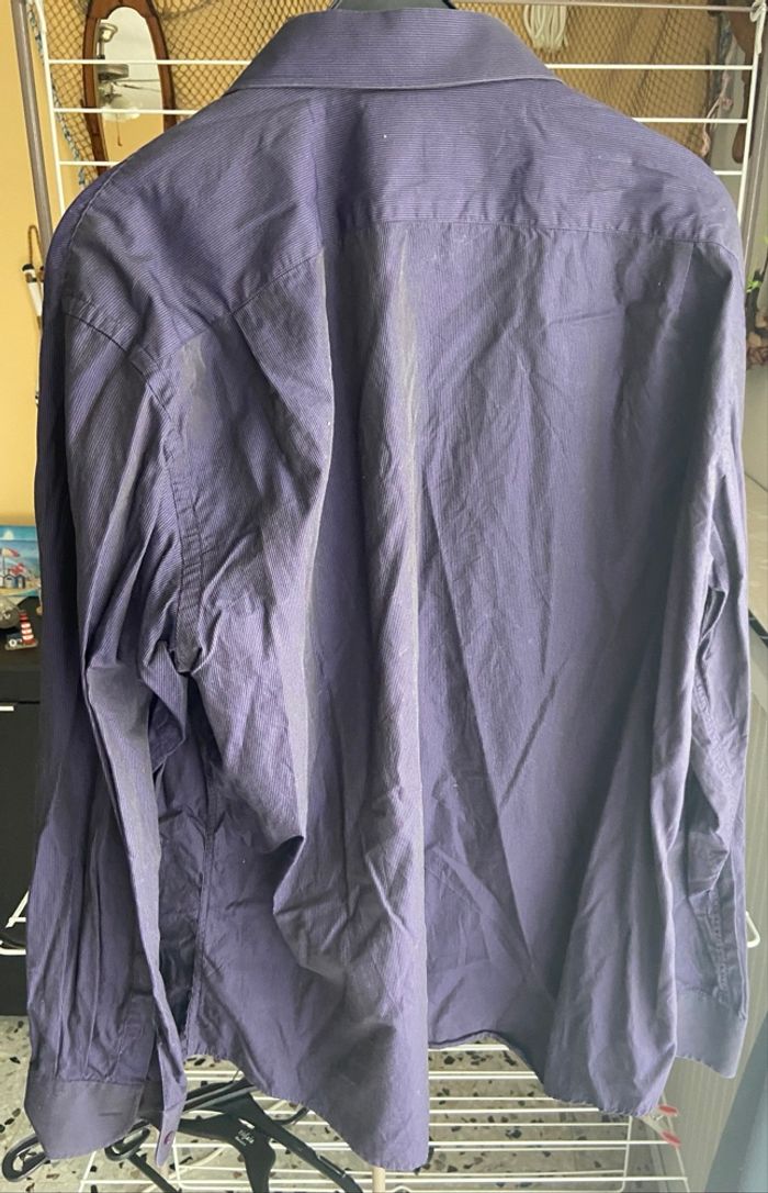Chemise violette rayé effet 45/46 - photo numéro 2