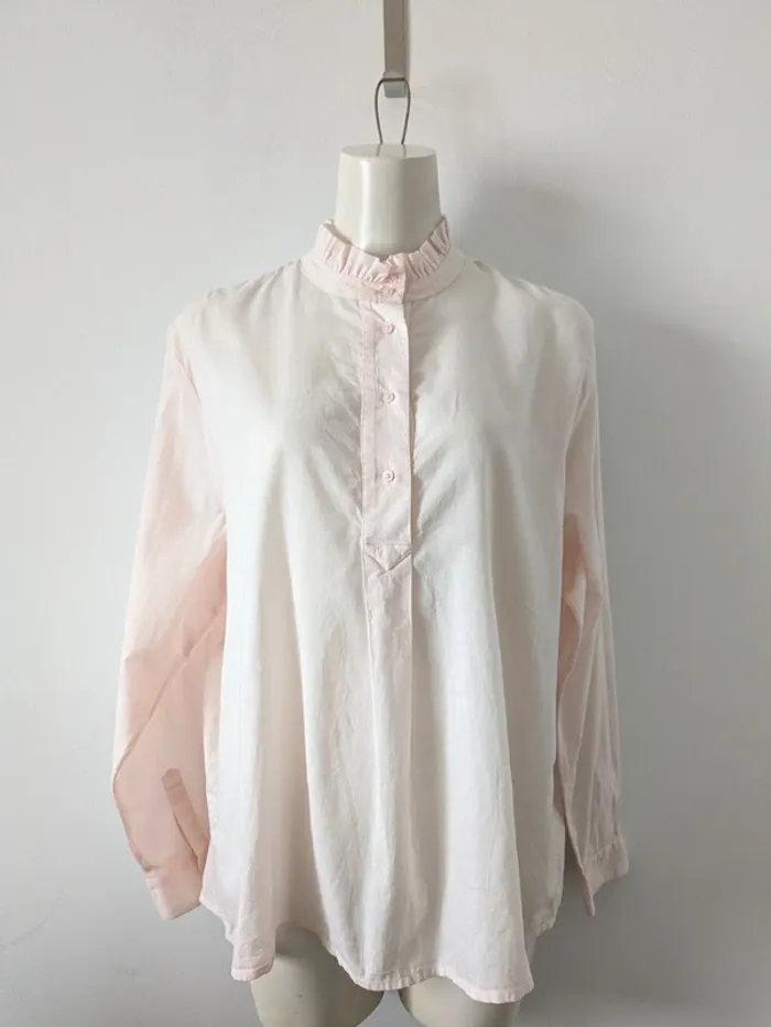 Blouse chemisier rose manches longues - Cyrillus - taille 42