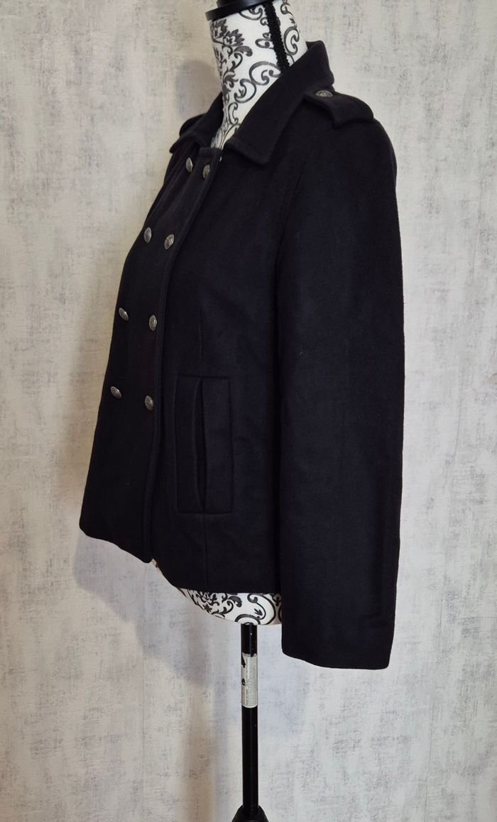 Caban court noir Pablo Gérard Darel en laine vierge Taille 38 M - photo numéro 3